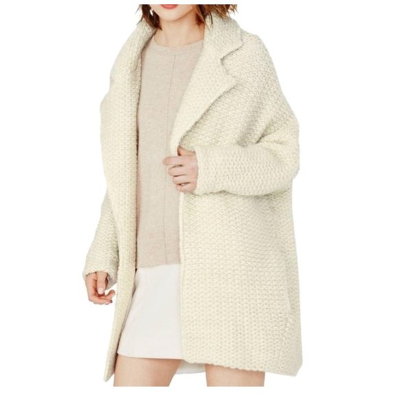 Maje Jackets & Blazers - Maje Wool Blend Oversized Knit Open Front Cardigan Coat sz 1 US S